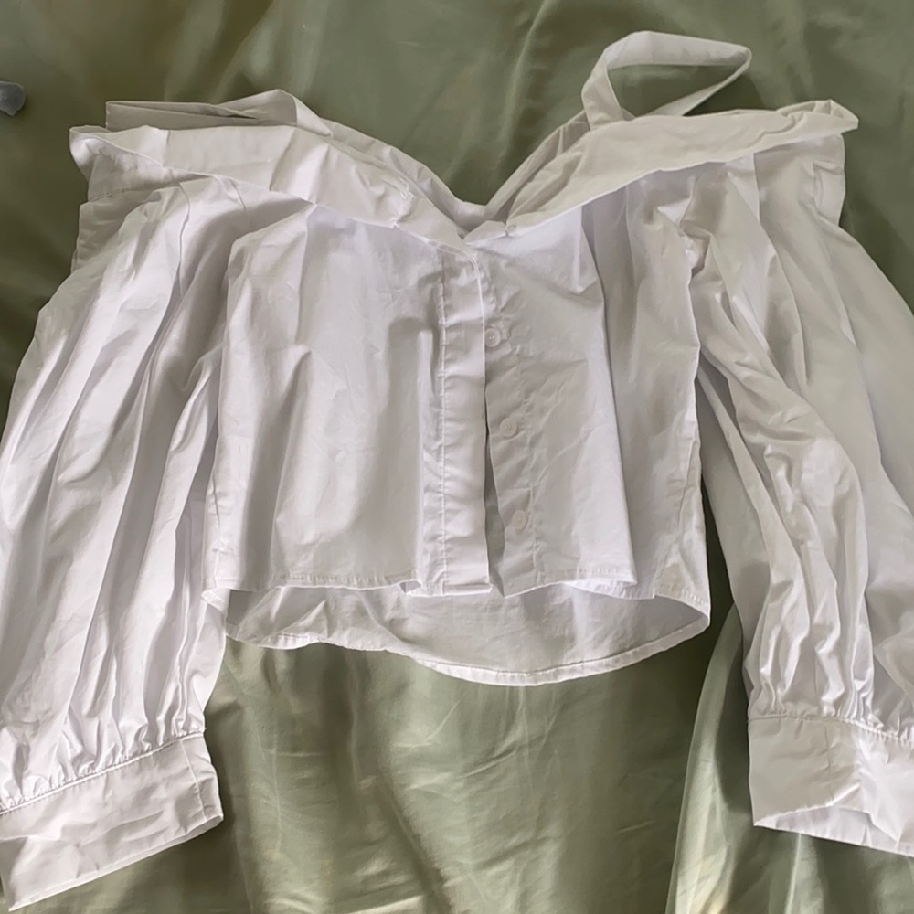 White Off the Shoulder Blouse